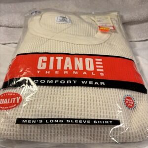 Gitano Thermals Comfort Wear Men's XL (46-48) Long Sleeve Shirt USA Sealed